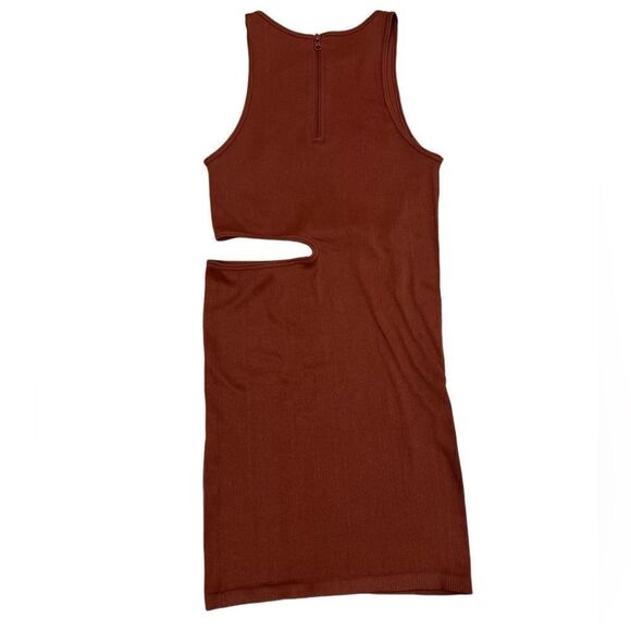 Forever 21 body con Cut Out ribbed Mini Dress size S/M - Picture 3 of 11